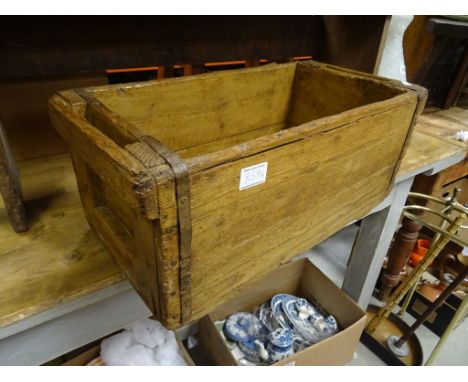 A vintage pine kitchen trug 