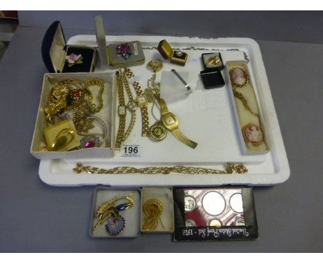 Mixed lot of vintage costume jewellery and watches