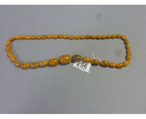 Vintage String of Amber Effect Beads