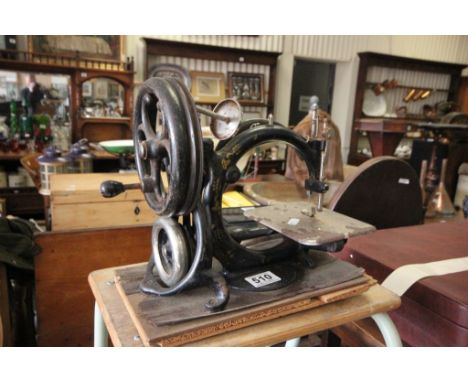 A vintage Wilcox & Gibbs sewing machine 