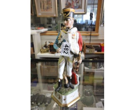 An Italian ceramic figure of a soldier 