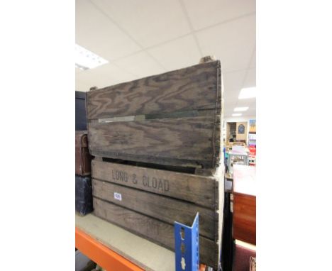 Two vintage wooden crates 