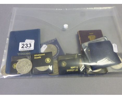 Collection of vintage Crown coins etc to include silver