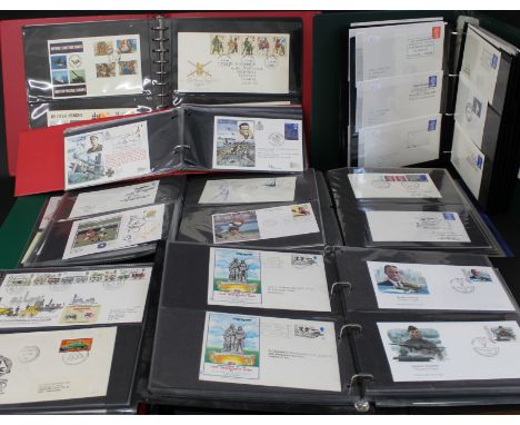 Selection of First Day Covers including Railways, Aviation, Army, RAF (some signed) &amp; Sports (some signed) - in 9 albums