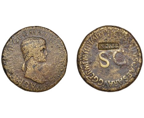 Agrippina Senior (d. 33), Sestertius, restitution issue under Claudius, draped bust of Agrippina right, rev. ti clavdivs caes