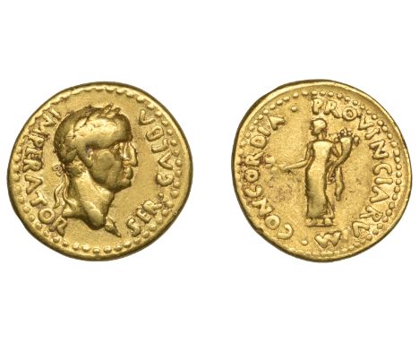Roman Imperial Coinage, Galba, Aureus, Gallia (Narbo?), 68, laureate head right, rev. Concordia standing left, holding cornuc