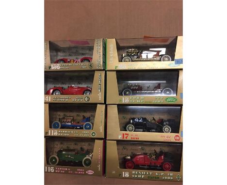 Eight Brumm ORO models: R115 Darracq V8 1905, R116 Napier 6 1905, R18 Renault GP 3B, R141 Alfa Romeo 1938, R156 Ferrari 250 T