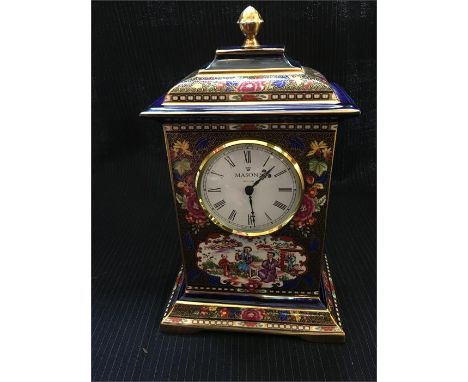 A Mason's Imari style pattern mantle clock