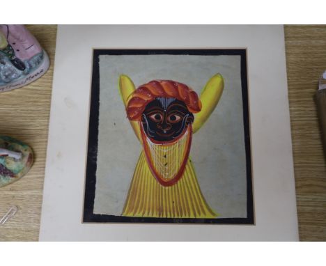 19th century Indian School, gouache on paper, Ganesa, Gana-Pati, Lord of the Ganas, inscribed in pencil and in ink verso, ima