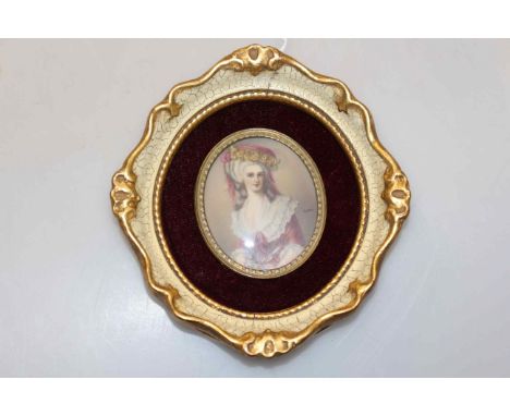 Portrait miniature in period style