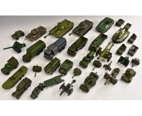 Diecast Military Vehicles - Dinky Toys , a Chieftain Tank 155mm gun, Leopard Tank, Centurion Tank, 10 Tin Army Truck, Austin 