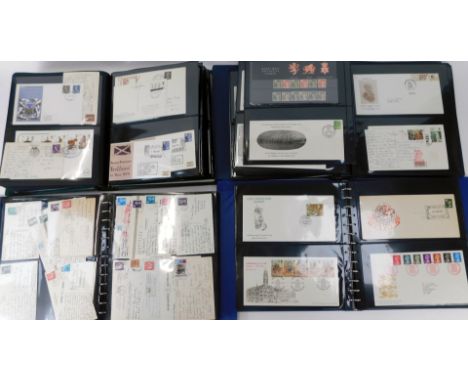Four albums of first day covers, comprising first day covers and postcards all circa 1970's and 1980's. (4 albums)
