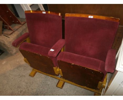 2 vintage cinema seats