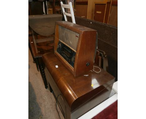 vintage murphy radio and a woodcased bush radiogram