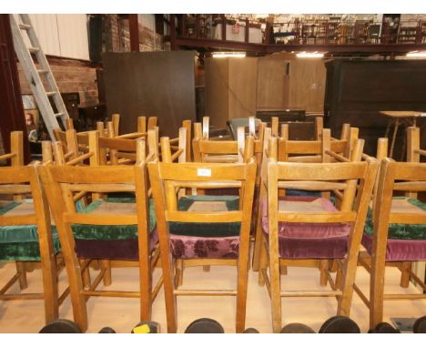 set of 18 vintage childs church chairs
