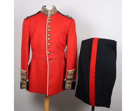 George VI Coldstream Guards Officers Full Dress Uniform, scarlet officers full dress tunic with bullion work to the collar, g