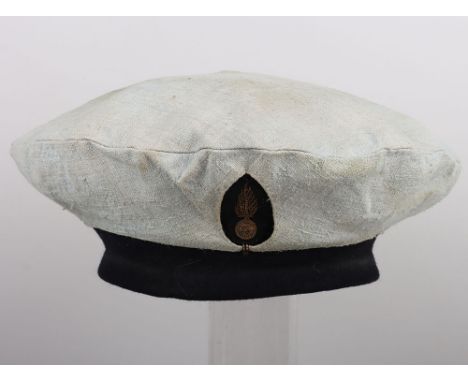 WW1 French Alpine (Chasseurs Alpins) Beret, fine example of the large dark blue wool beret with bullion embroidered flaming g