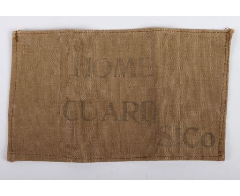 WW2 British Home Guard Arm Brassard for Skinning Grove Iron Company, North Yorkshire, interesting locally made printed arm br