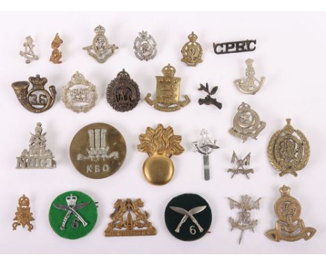 Indian Army Cap Badges and Insignia, uncommon are Nizam’s Own Gwalior Lancers, Nizam’s Palace Guard, KC 1st Punjab Regt, QVO 