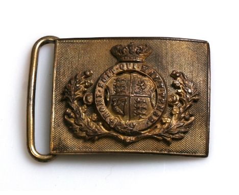 A 19th century Army Officers gilt belt buckle. Makers name to the reverse: Hobson &amp; Sons, Lexington St, London W. Overall