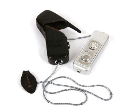 A mid 20th century Minox Wetzlar III subminiature camera, complete with original case and safety chain