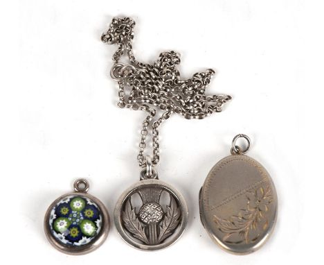 A group of Scottish silver pendants and brooches to include Caithness and Iona examples.