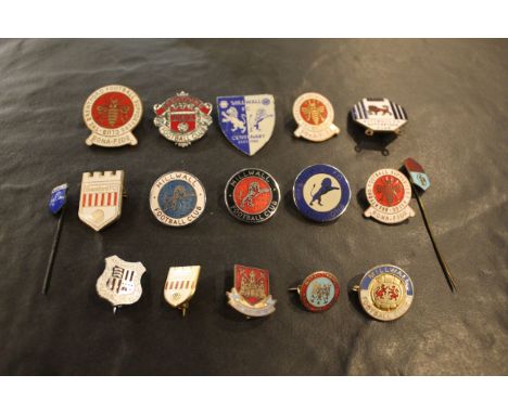 17 English football club supporters enamel badges - Millwall, Brentford and West Ham.   