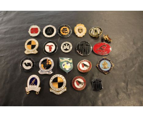 20 English non and lower league football club supporters enamel badges including Ashington and Bath City.  