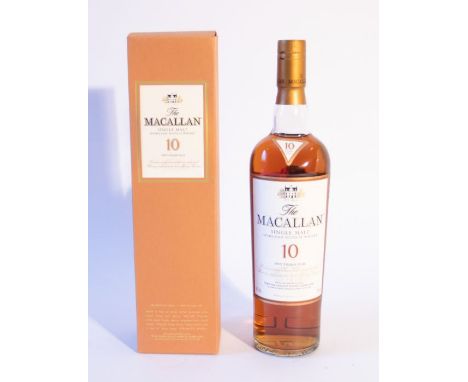 Macallan 10 Year Old (Circa 2005) Single Malt Whisky - 1 Bottle 