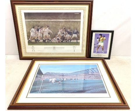 Rugby Union - after Stephen Doig Grand Slam Victory 1995  Ltd.ed.print 492/850, signed in pencil by artist, Rob Andrew and Wi