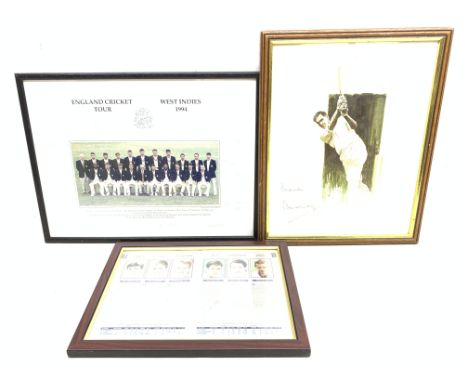 Autographs, England Cricket Tour 1994 to West Indies team photo signed by  20 incl, Angus Fraser, Phil Tufnell, Robin Smith, 