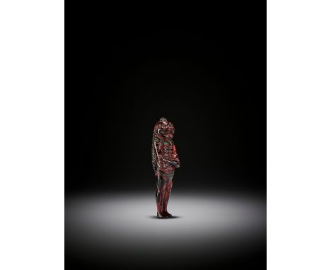   A RARE NEGORO LACQUERED WOOD NETSUKE OF RYUJIN’S ATTENDANT  Unsigned  Japan, 18th century, Edo period (1615-1868)    Publis