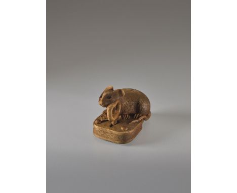   A BOXWOOD NETSUKE OF A RAT BY ALEXANDER DERKACHENKO  By Alexander Derkachenko  Ukraine, 2018    Nezumi, the Japanese word f
