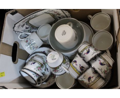 Box of part tea sets, Susie Cooper design and Melba bone china