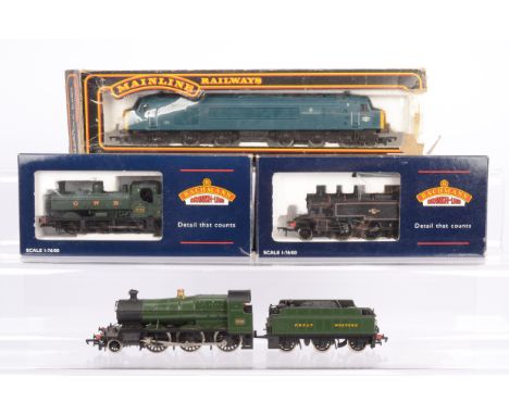 Mainline and Bachmann 00 Gauge Steam and Diesel  Locomotives,  Bachmann, 31-452C BR black Ivatt Class 41304, 32-200A GWR gree