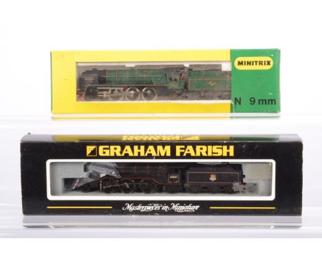 BR N Gauge Steam Locomotives and Tenders,  two boxed/cased examples, Graham Farish by Bachmann 372-601 Class V2 60807 in blac
