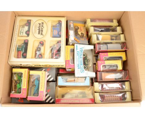 Modern Diecast Prewar and Vintage Commercial and Private Vehicles, all boxed Matchbox Models of Yesteryear, two tone pink/yel