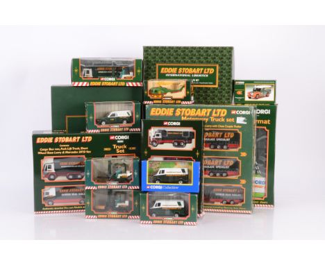 Corgi Eddie Stobart Diecast Haulage and Delivery Vehicles, a boxed group, includes sets, 60023 Truck set &amp; playmat, TY991