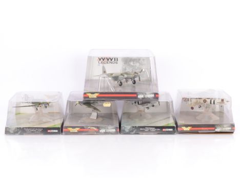 Corgi Aviation Archive WWII Legends, bubble packed 1:72 scale, all models have been displayed, dusty and some loose in boxes,