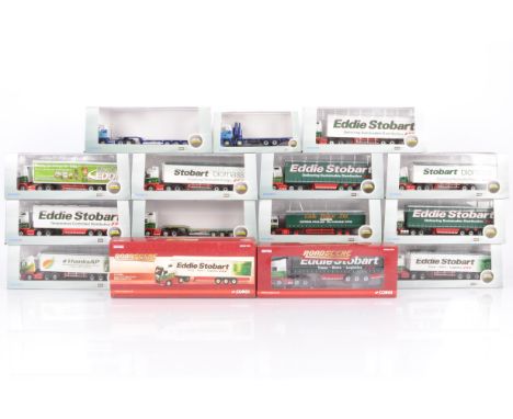 Oxford Diecast and Corgi Eddie Stobart Haulage Vehicles, all cased with card sleeves or boxed 1:76 scale, Oxford Diecast, STO