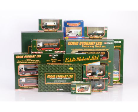 Corgi Eddie Stobart Diecast Haulage and Delivery Vehicles, a boxed group, includes sets, 60023 Truck set &amp; playmat, TY991