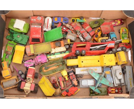 Postwar and Modern Playworn Diecast Vehicles, vintage and modern private and commercial vehicles, in various scales, includes