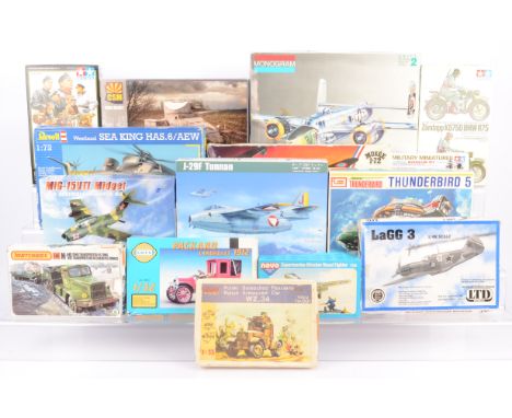 Military and Other Kits and Figures, a boxed group in various scales, mainly either started, or incomplete, includes, Imai Th
