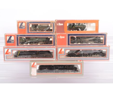 Lima 00 Gauge Steam Locomotives,  , repainted/renumbered GWR black 'King George V' to a good standard, BR black Mogul 42700 (