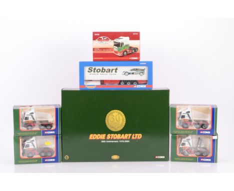 Corgi Eddie Stobart Diecast Haulage Vehicles, six boxed 1:50 scale examples, 76901 30th Anniversary five tractor unit set, fi