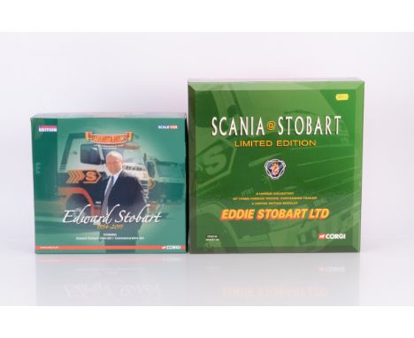 Corgi Eddie Stobart Diecast Haulage Vehicles, two boxed 1:50 scale limited edition sets, CC99203 Hauliers of Renown Edward St