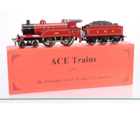 ACE Trains 0 Gauge LMS crimson Celebration Class 0-6-0  Locomotive and Tender, No 2006, in original box, E, appears lightly r