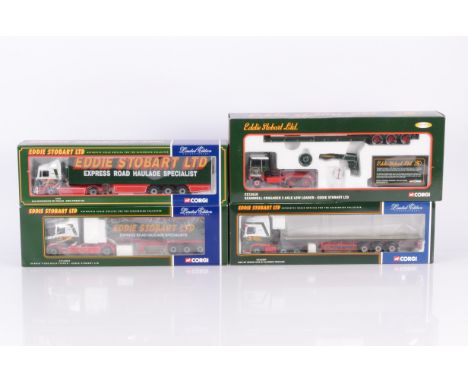 Corgi Eddie Stobart Diecast Haulage Vehicles, four boxed 1:50 scale limited edition examples, CC12610 Scammell Crusader 3 Axl