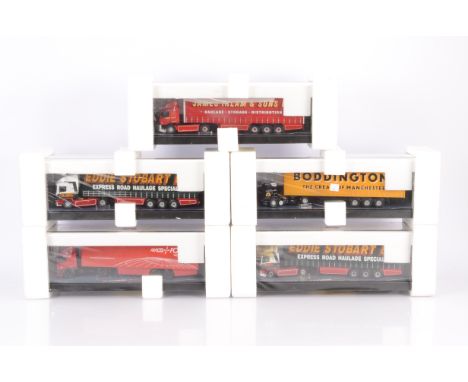 Corgi Eddie Stobart and Other Diecast Haulage Vehicles, five 1:50 scale examples Modern Trucks all factory sealed in plastic 