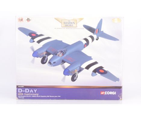 Corgi Aviation Archive 1:32 Scale D-Day 60th Anniversary DH Mosquito,  a boxed AA34602 Mosquito No 544 Sqdn RAF Benson 1944, 